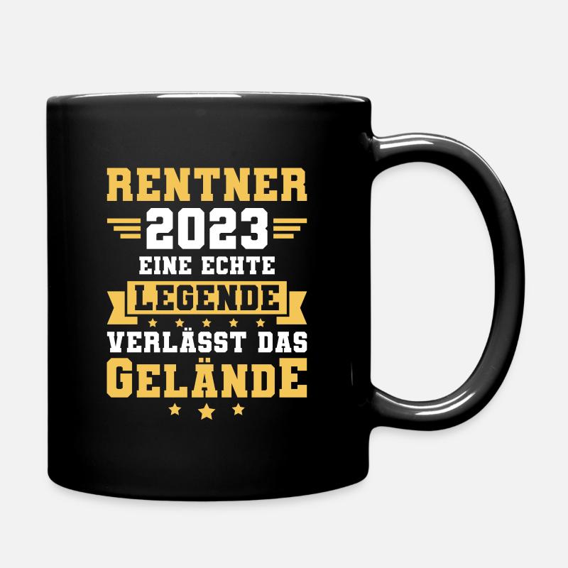 Rentner 2023 Ruhestand Pension Rente - Tasse einfarbig - Schwarz
