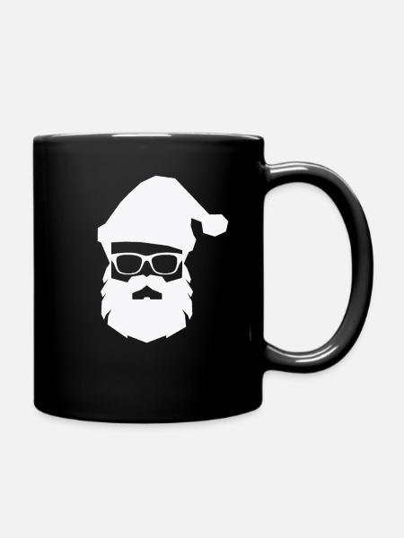 Santa Weihnachten Claus Weihnachtsman Cool - Tasse einfarbig - Schwarz