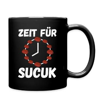 Zeit für Sucuk türkische Wurst Knoblauchwurst - Tasse einfarbig - Schwarz - Rechts
