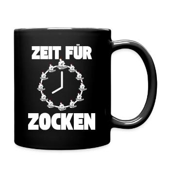 Zeit für Zocken Gamer Nerd Videospiele - Tasse einfarbig - Schwarz - Rechts