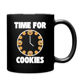 Zeit für Cookies Kekse Gebäck Plätzchen Backen - Tasse einfarbig - Schwarz - Rechts