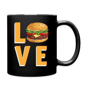Love Burger - Tasse einfarbig - Schwarz - Rechts