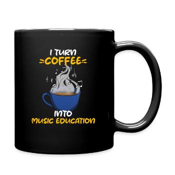 Je transforme le café en professeur de musique d’éducation musicale - Mug uni - noir - Droite