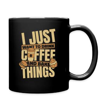 Bäcker Backen - Tasse einfarbig - Schwarz - Rechts