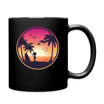 Maui Alien Visit 51 Lustig Ufo Besucher - Tasse einfarbig - Schwarz - Rechts