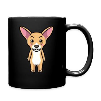 Émoticône Chiweenie Dog - Mug uni - noir - Droite