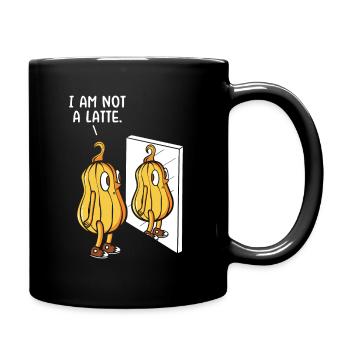 Kürbis Latte Liebhaber Kaffee Kürbis Gewürz Latte - Tasse einfarbig - Schwarz - Rechts
