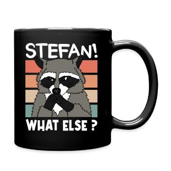 RACCOON RACOON STEFAN Christmas Gift - Full Colour Mug - black - Right