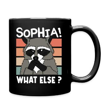 RACCOON RACOON SOPHIA Christmas Gift - Full Colour Mug - black - Right