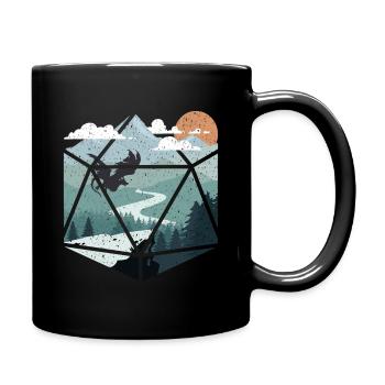 RPG RPG Tabletop Rollenspiel Würfel Drachenburg - Tasse einfarbig - Schwarz - Rechts