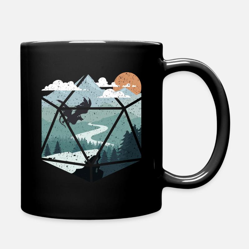 Rpg RPG jeu de rôle sur table dés dragon château - Mug uni - noir