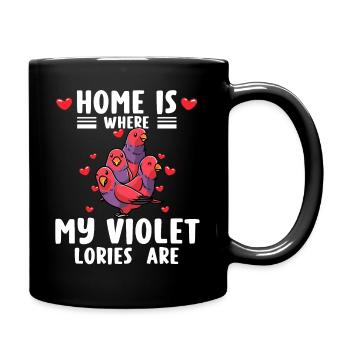 Hooded Lorikeet Parrot Bird - Full Colour Mug - black - Right