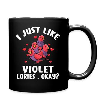 Hooded Lorikeet Parrot Bird - Full Colour Mug - black - Right
