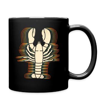 Écrevisse rétro écrevisse écrevisse animal marin - Mug uni - noir - Droite