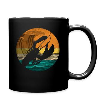 Écrevisse rétro écrevisse écrevisse animal marin - Mug uni - noir - Droite