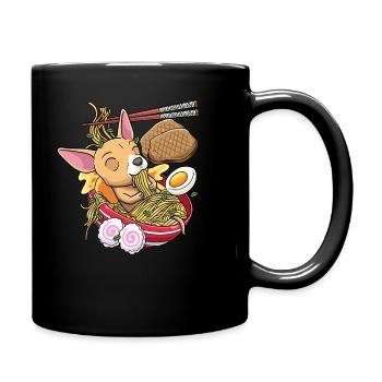 Kawaii Chiweenie Hund Ramen Nudeln Japanisches - Tasse einfarbig - Schwarz - Rechts