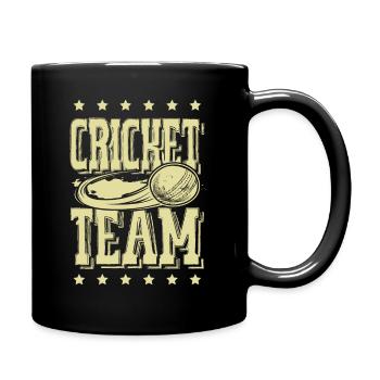 Cricket Team - Tasse einfarbig - Schwarz - Rechts