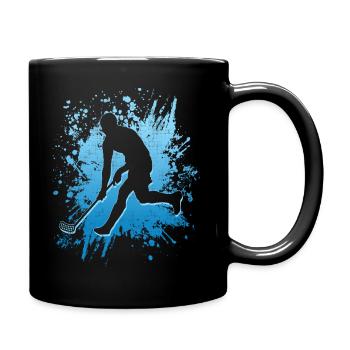 Floorball Player Vintage Graphic Floorballer Floor - Full Colour Mug - black - Right