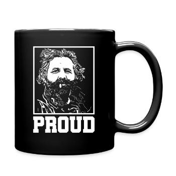 Kosovo. Albania. Adem Jashari. Proud - Full Colour Mug - black - Right