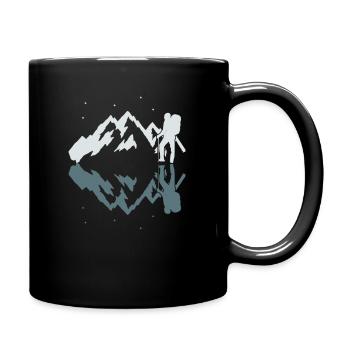 Randonnée en montagne la nuit - Montagnes - Mug uni - noir - Droite