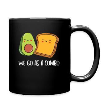 Geschwister Avocado Toast Combo Große Schwester - Tasse einfarbig - Schwarz - Rechts