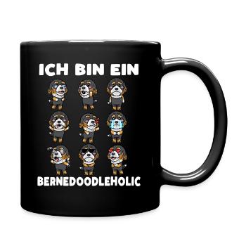 Bernedoodle Hund Bernedoodleholic - Tasse einfarbig - Schwarz - Rechts