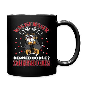 Bernedoodle Zwei Bernedoodles - Tasse einfarbig - Schwarz - Rechts