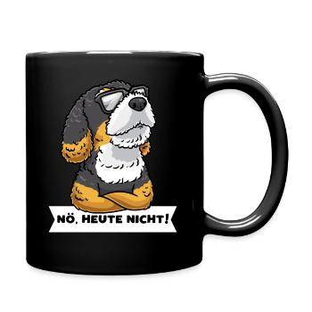 Bernedoodle Hund Stur Mit Sonnenbrille - Tasse einfarbig - Schwarz - Rechts