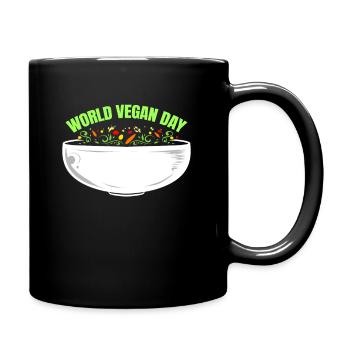 Vegetarians Veggie Bowl For World Vegan Day - Full Colour Mug - black - Right