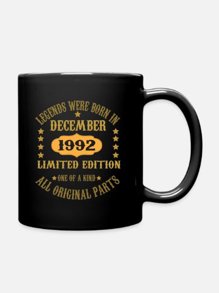 Décembre 1992 Vintage Retro Anniversaire - Mug uni - noir