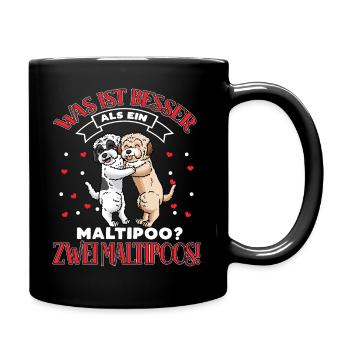 Maltipoo Hund Liebhaber - Tasse einfarbig - Schwarz - Rechts