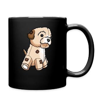 Maltipoo Dog Cuddly Toy - Full Colour Mug - black - Right