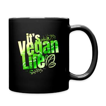 La vie végétalienne de I - Devenez végétalien - Mug uni - noir - Droite