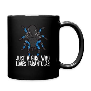 Juste une fille qui aime les tarentules - Mug uni - noir - Droite