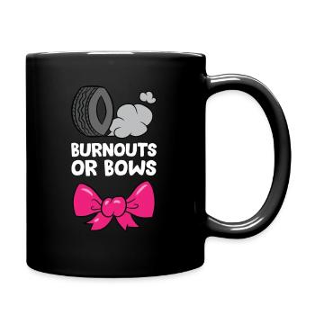 Baby Gender Reveal Burnouts Or Bows - Tasse einfarbig - Schwarz - Rechts