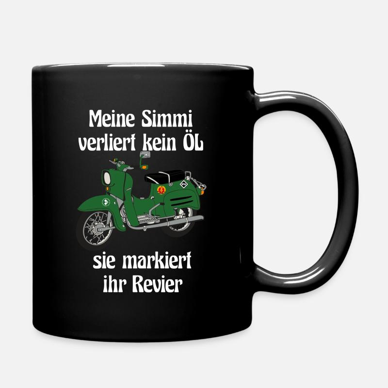 Schwalbenfahrer Simson Schwalbe Kult Roller DDR - Tasse einfarbig - Schwarz