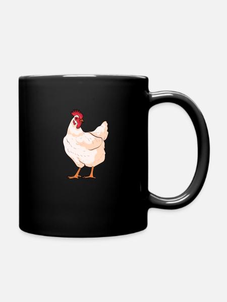 Chicken Hen Funny Gift - Full Colour Mug - black