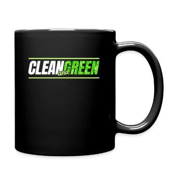 A Vegetarian Is Clean And Green - Veganism - Go - Tasse einfarbig - Schwarz - Rechts