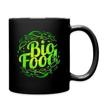 Logo Green Organic Food pour végétarien et végétalien - Mug uni - noir - Droite