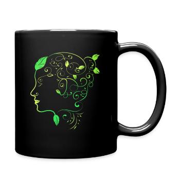 Ornaments Show Veggies In My Head, Vegetarian And - Full Colour Mug - black - Right