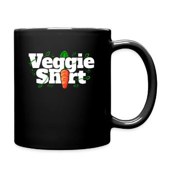 This Is My Veggie Shirt - Carrot Vegetarian - Go - Full Colour Mug - black - Right