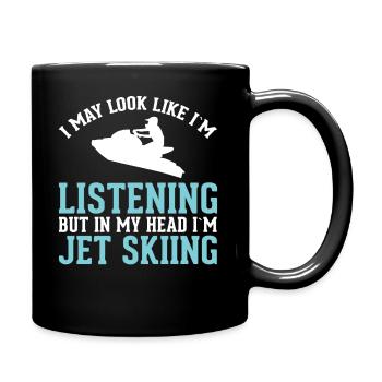 I may look like I'm listening - Full Colour Mug - black - Right