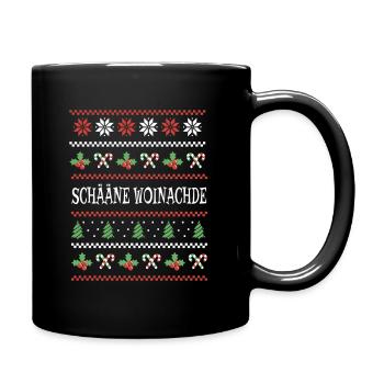 Schääne Woinachde Merry Christmas - Full Colour Mug - black - Right