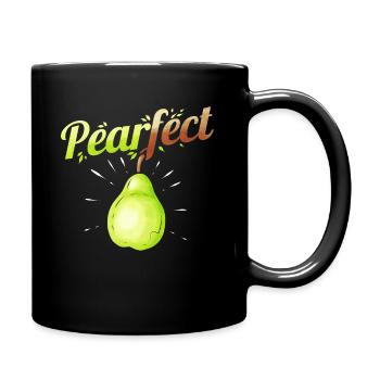 The Pear Is Pearfect For Vitamins Vegetarian And - Tasse einfarbig - Schwarz - Rechts
