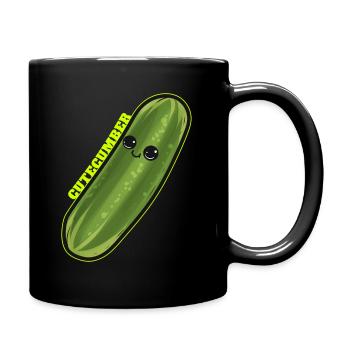 Kawaii Pickle Cute Cucumber Is A Cutecumber - Go - Mug uni - noir - Droite