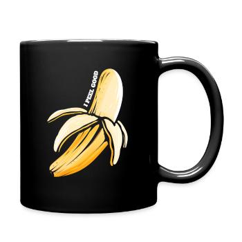 I Feel Good - I Peel Good Banana - Vegetarian And - Full Colour Mug - black - Right