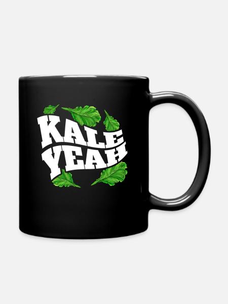 Kale Yeah - Veggies For Vegetarians And Vegan - Tasse einfarbig - Schwarz