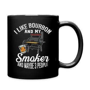 J’aime Bourbon Whisky Smoker Grill Bbq Griller - Mug uni - noir - Droite