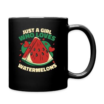 Watermelon Melon Fruit - Full Colour Mug - black - Right
