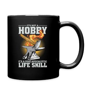 Schmiede Eisenschmied Schmied Amboss Schmieden - Tasse einfarbig - Schwarz - Rechts